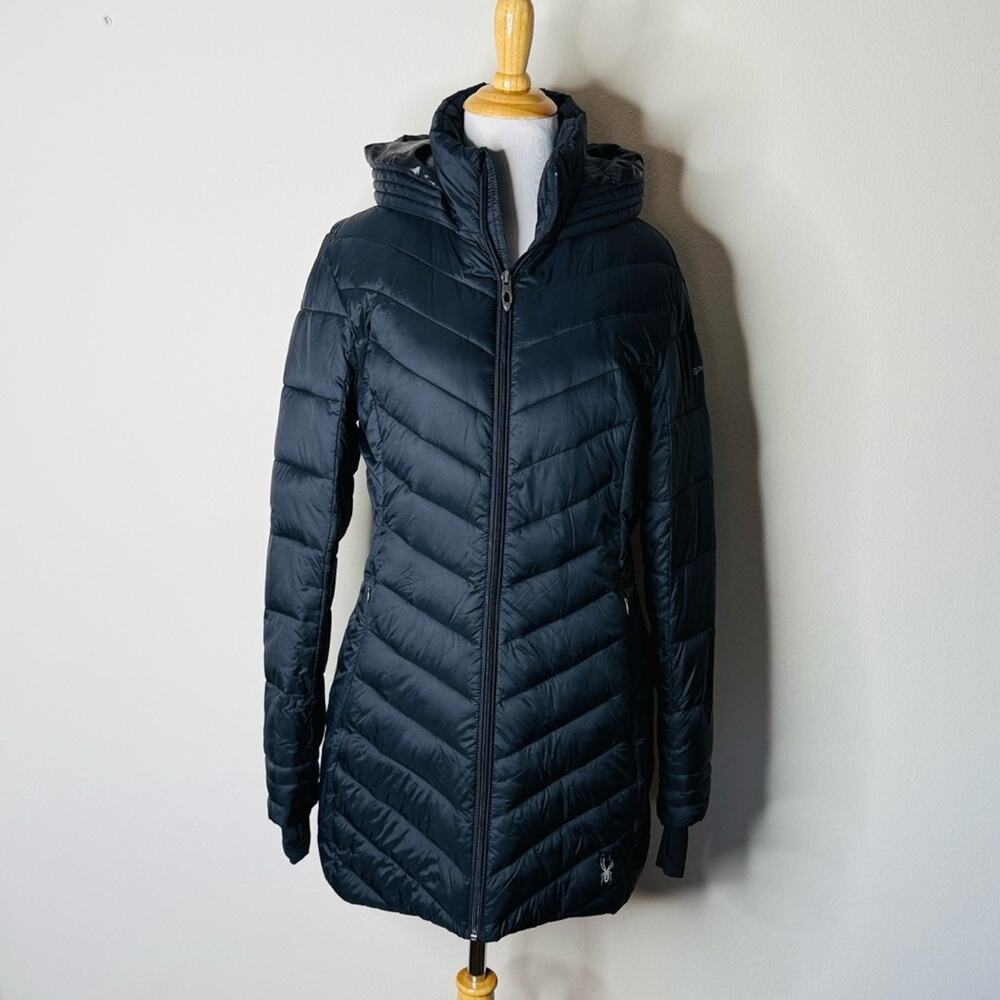 Spyder Black Quilted Thera Web Puffer Jacket